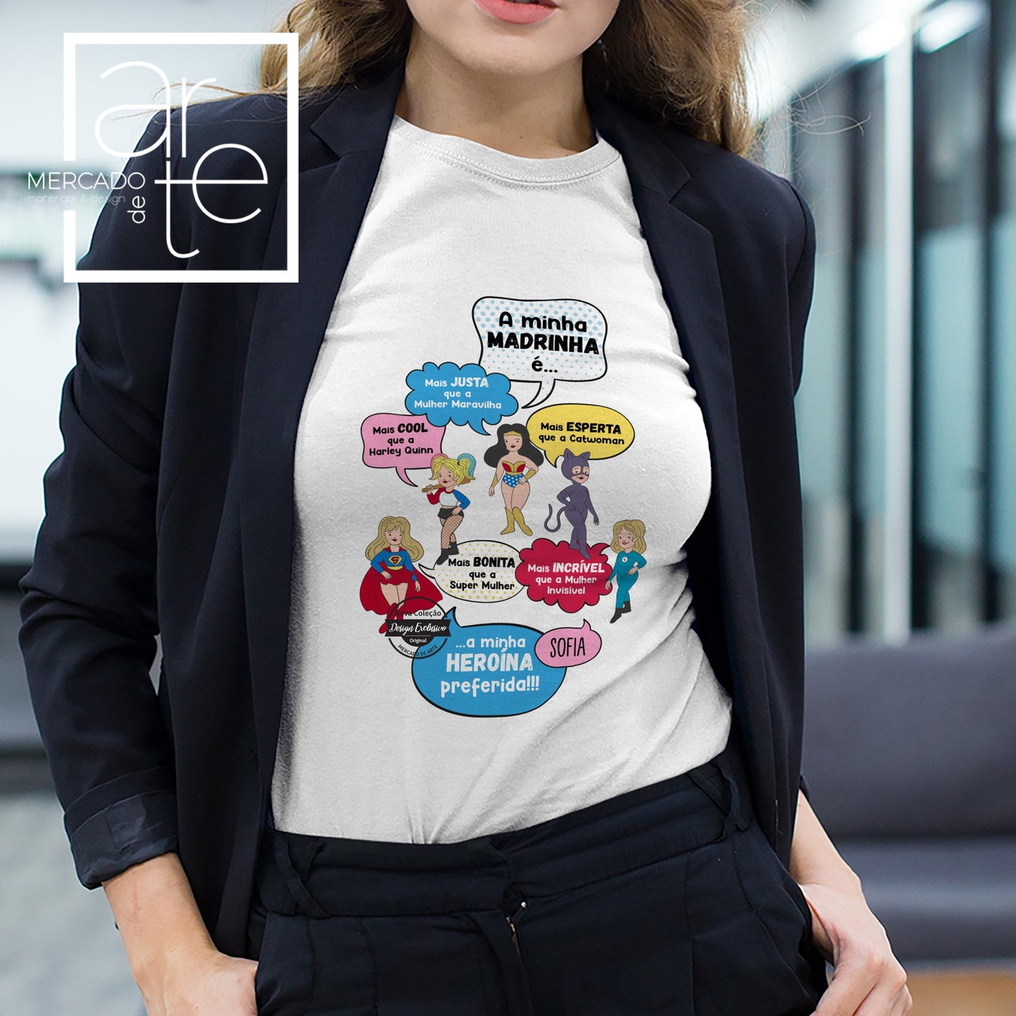 T-shirt "Madrinha super Heroína " .... quem tem ?