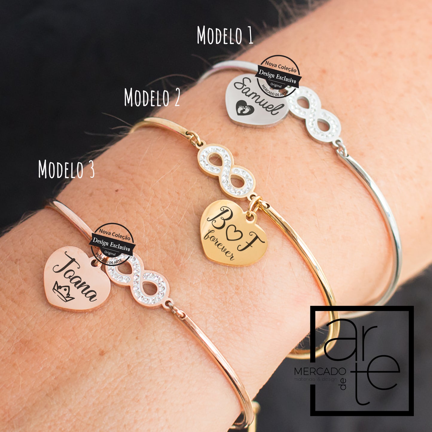 Pulseira escrava ajustável "infinito"