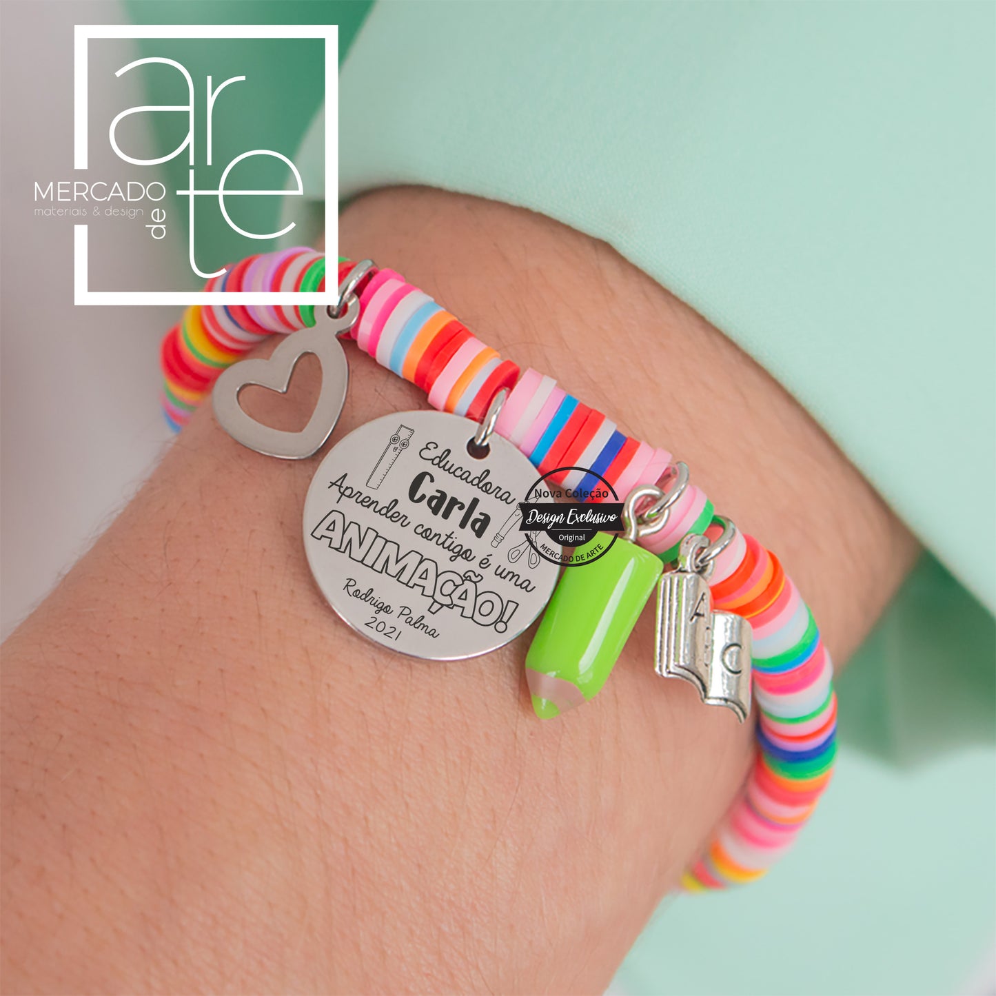 Pulseira " Aprender contigo é uma animação "