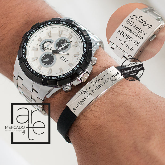 Relógio e/ou pulseira " Pai Amigo"