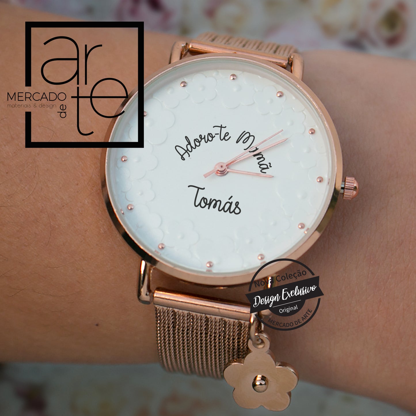 Relógio " Adoro-te Mamã " com nome