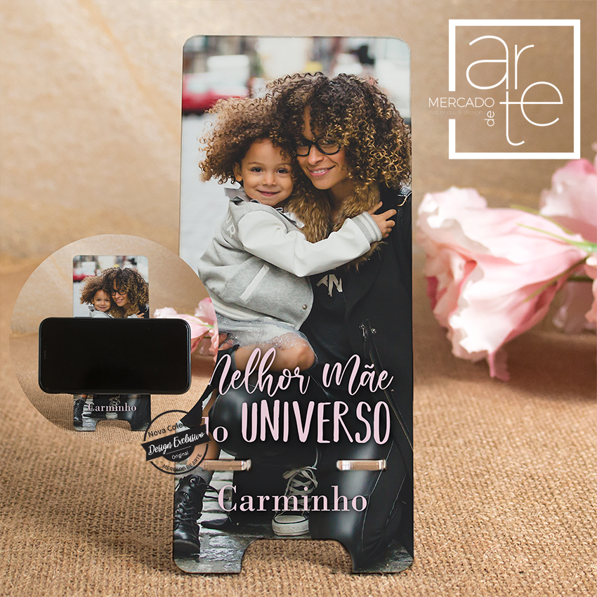 Suporte de telemóvel " Melhor mãe do Universo"