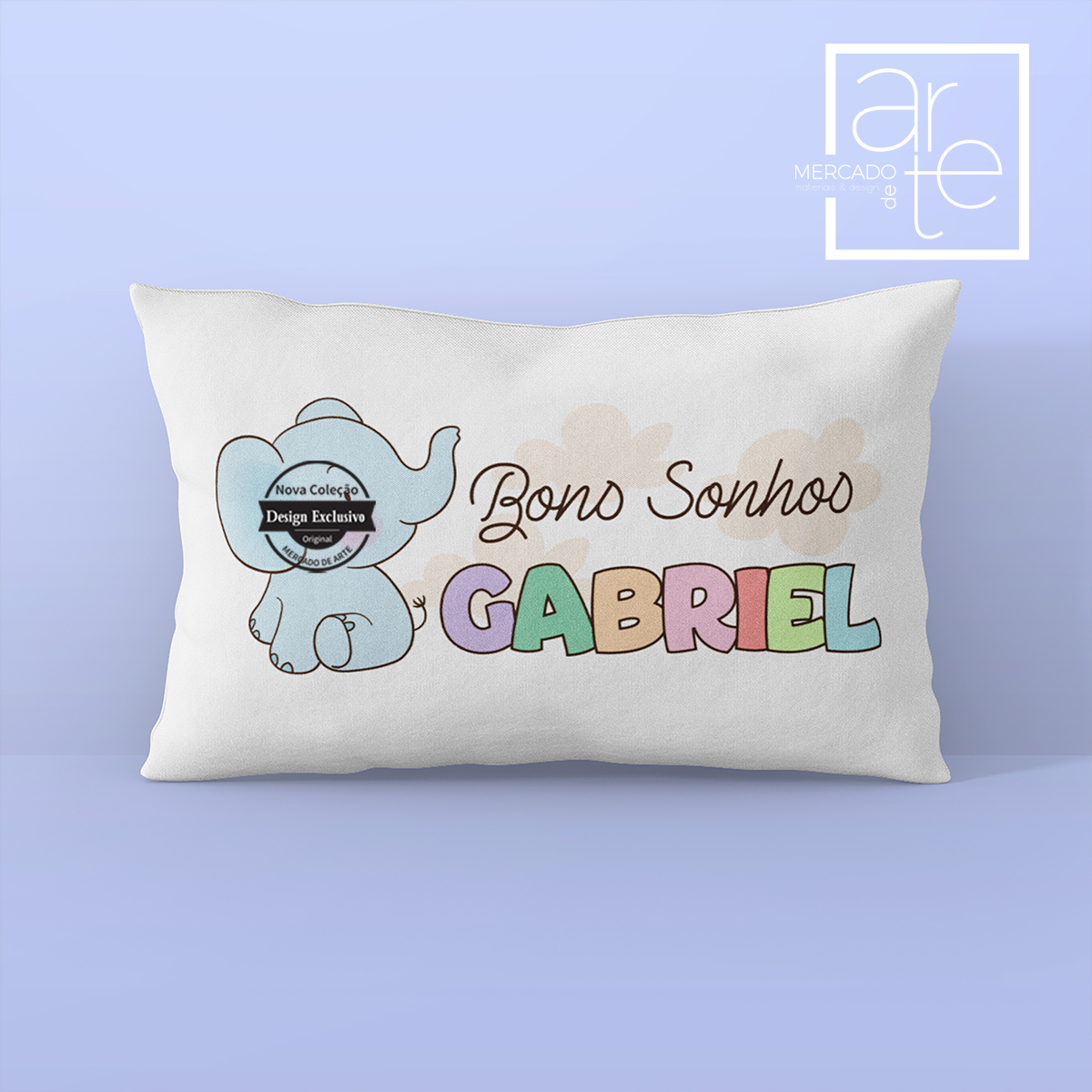 Novidade super amorosa para os mais pequeninos. Almofada elefante bons sonhos com enchimento incluído. Pode personalizar com a frase e nome que desejar. Disponível para menino e menina.