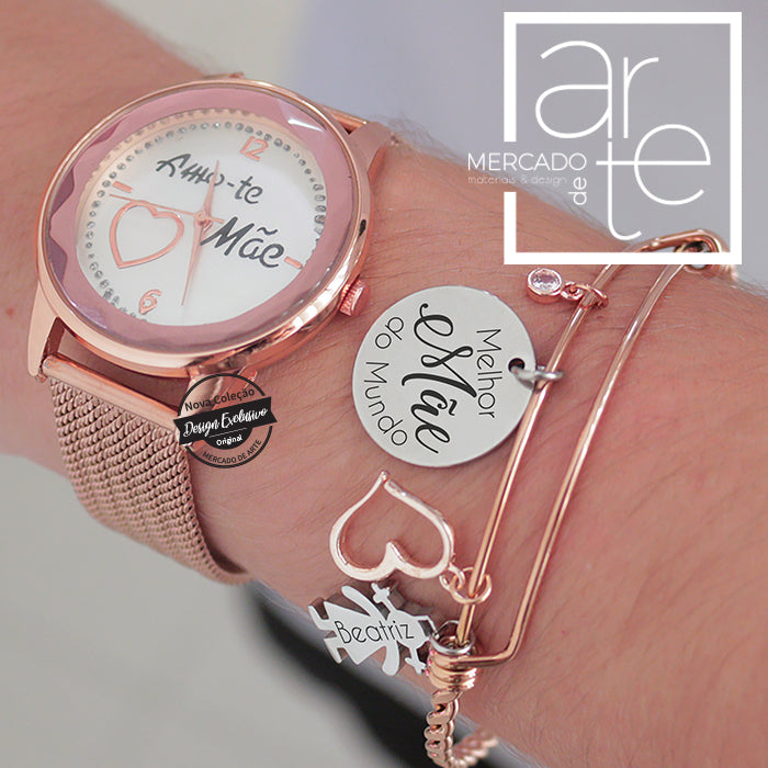 Relógio e / ou pulseira " Amo-te Mãe "