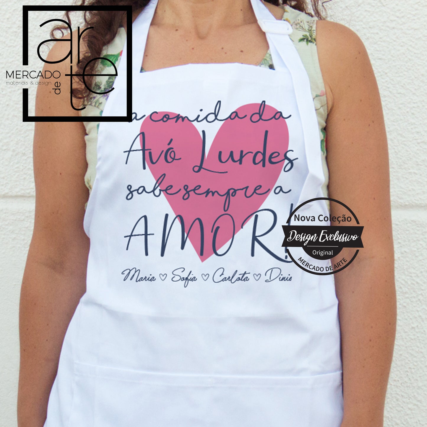 Avental " A comida da Avó Lurdes sabe sempre a amor"