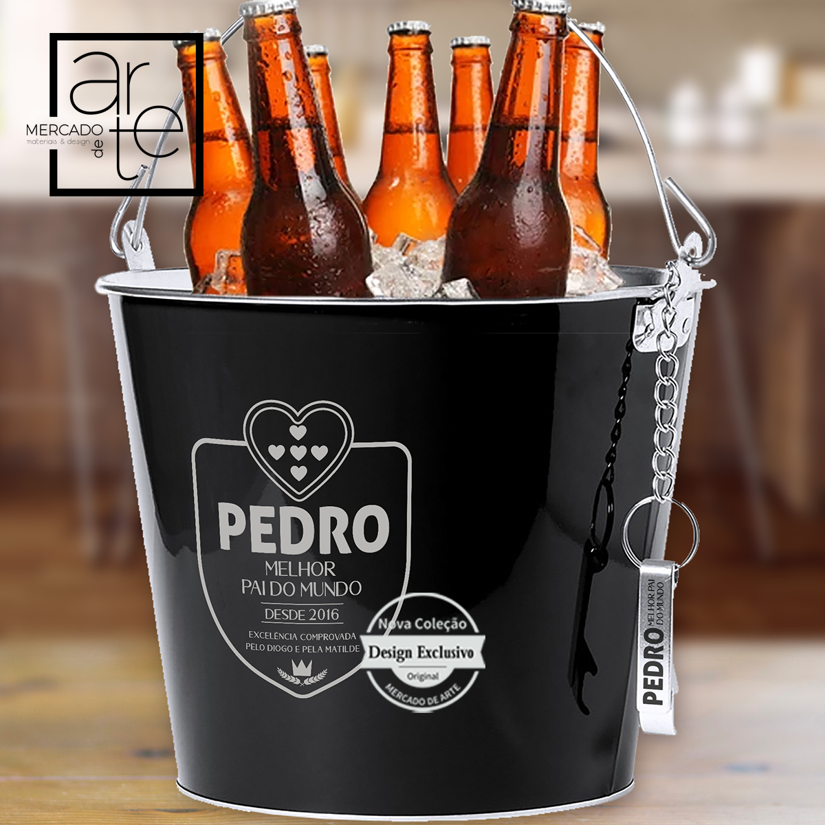 Balde "Melhor pai do mundo desde..."