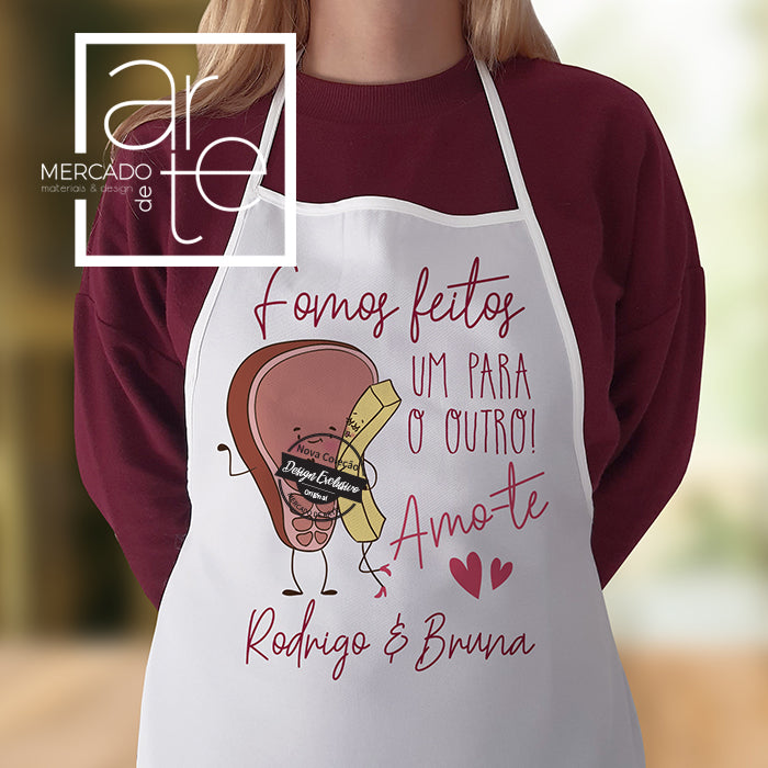 Avental " Fomos feitos um para o outro "