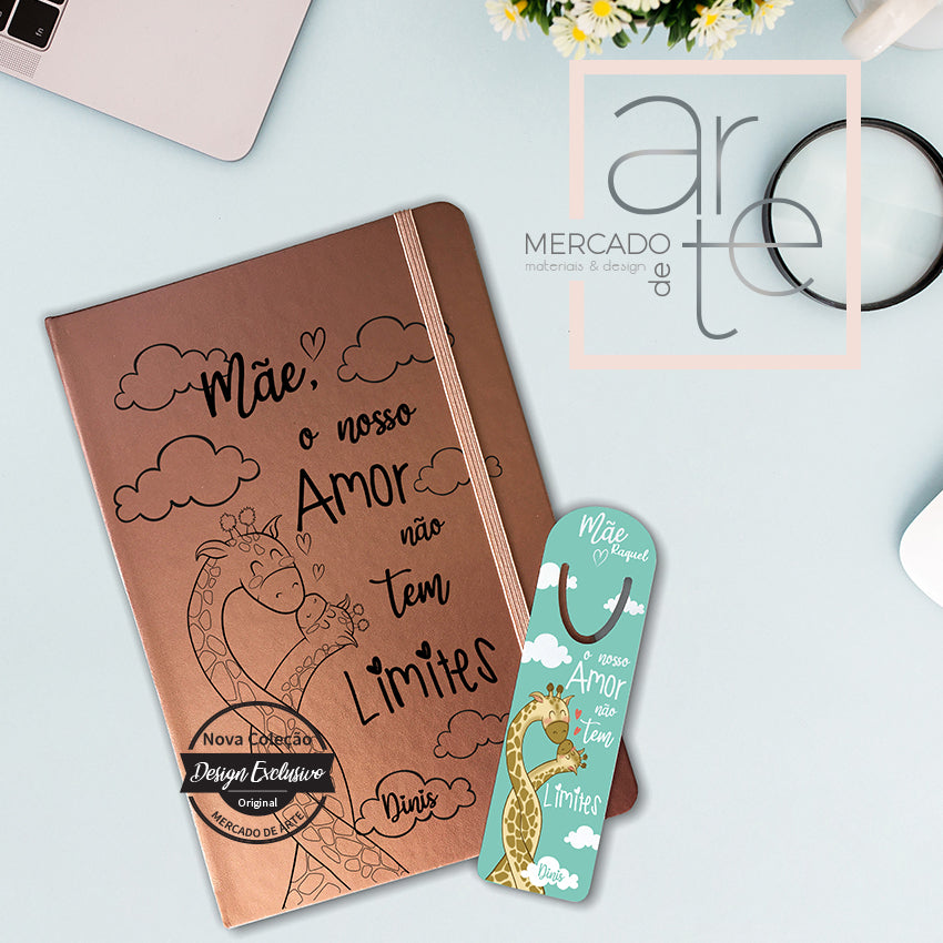 Bloco de notas e/ ou marcador " Mãe o nosso Amor não tem limites "