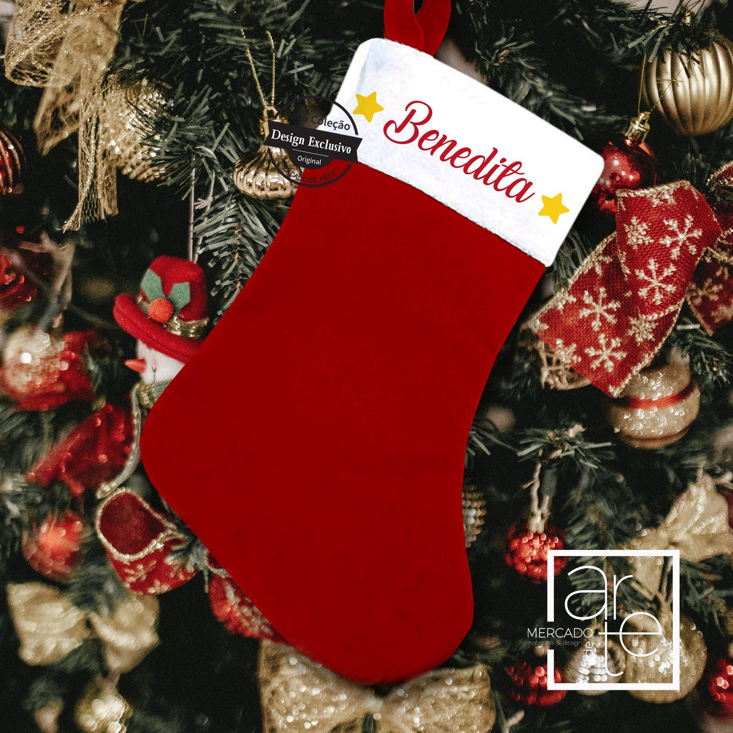 Barrete e/ou bota de Natal "Nomes"