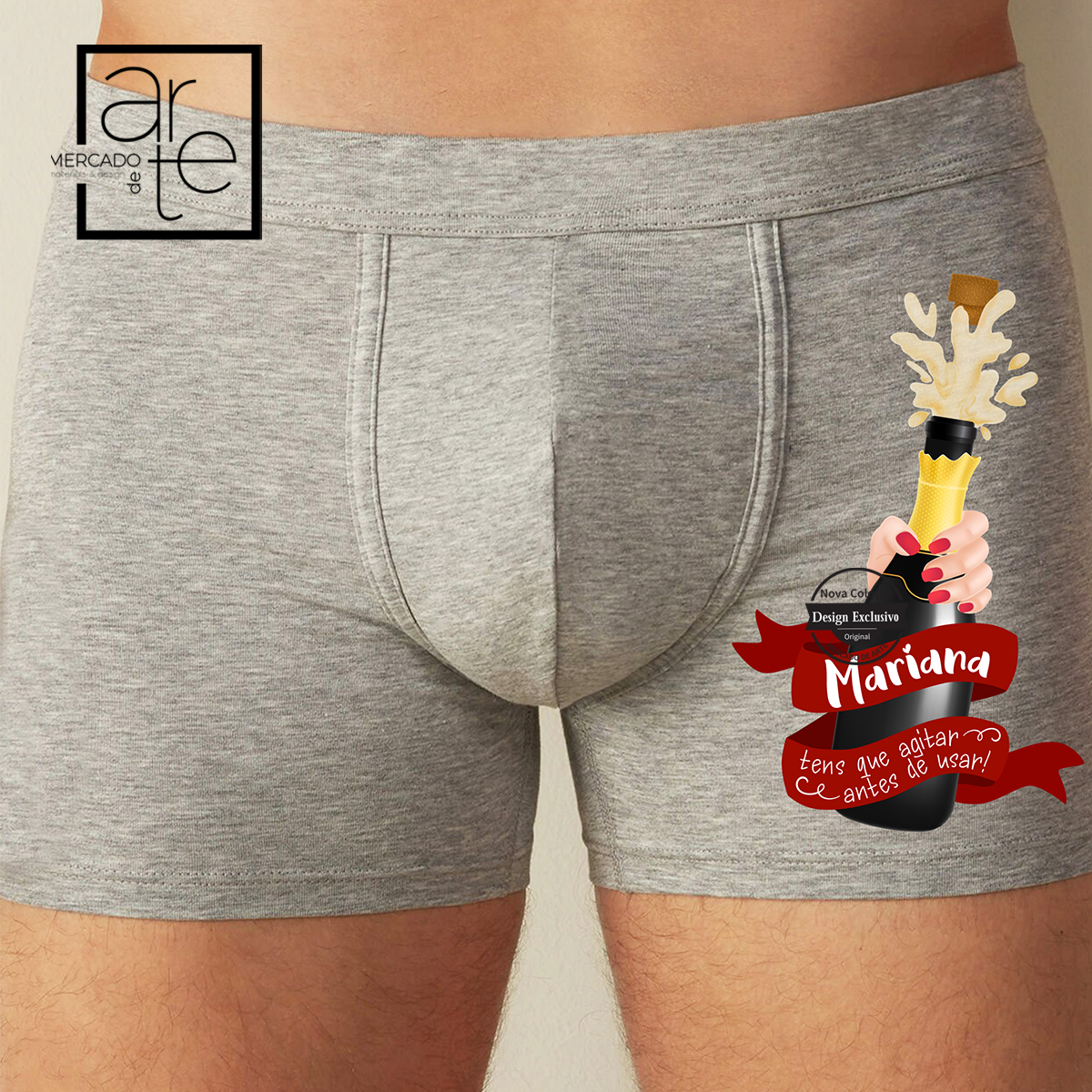 Os nossos boxers são o presente ideal para um presente cheio de sentido de humor! Disponíveis em várias cores, personalize com pequena frase que desejar. . Boxer disponíveis no tamanho: S,M, L e XL.