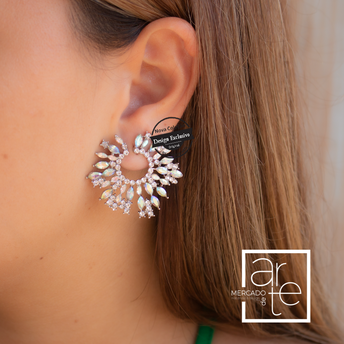 Brincos glamour "Sun"