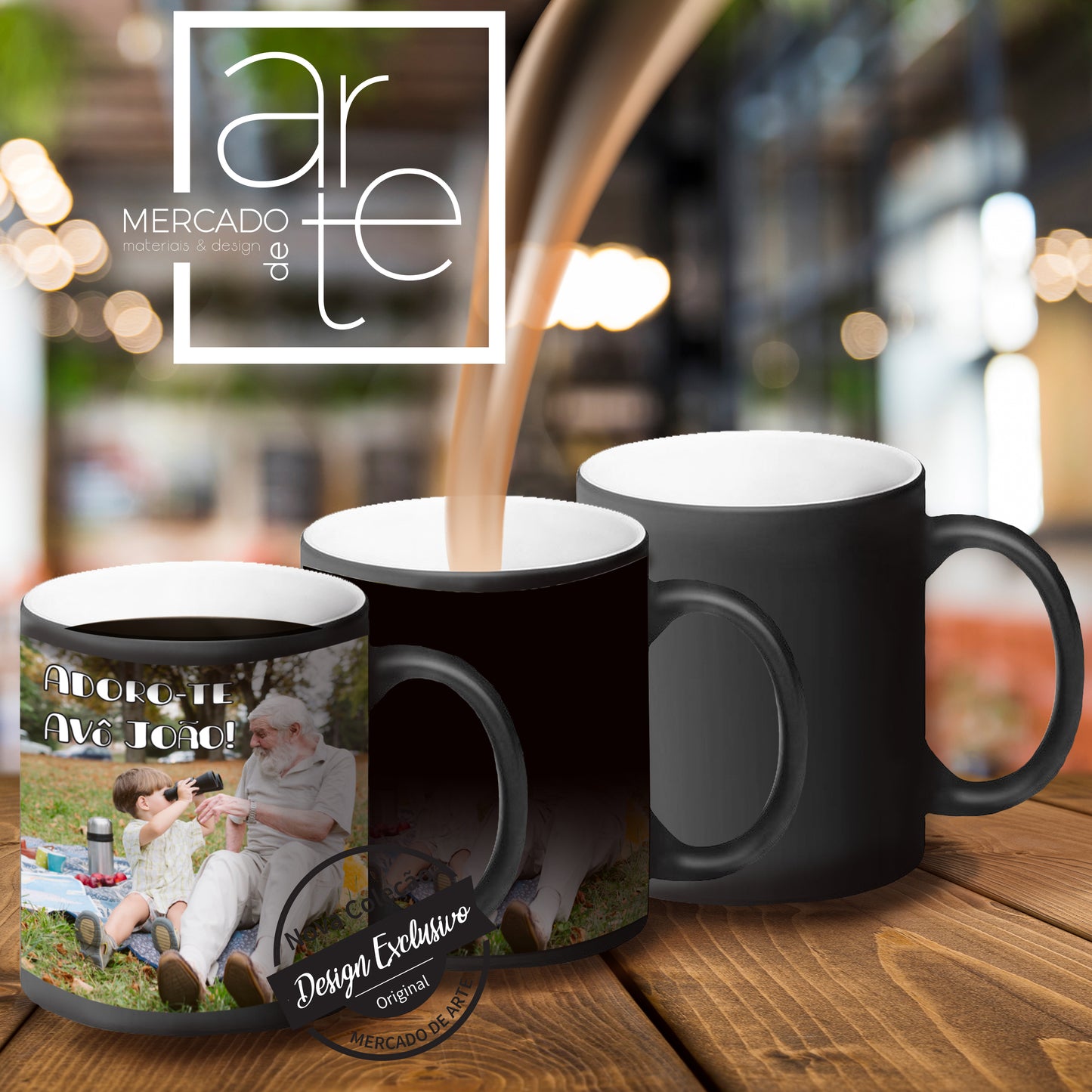 Caneca mágica "Adoro-te Avô João "