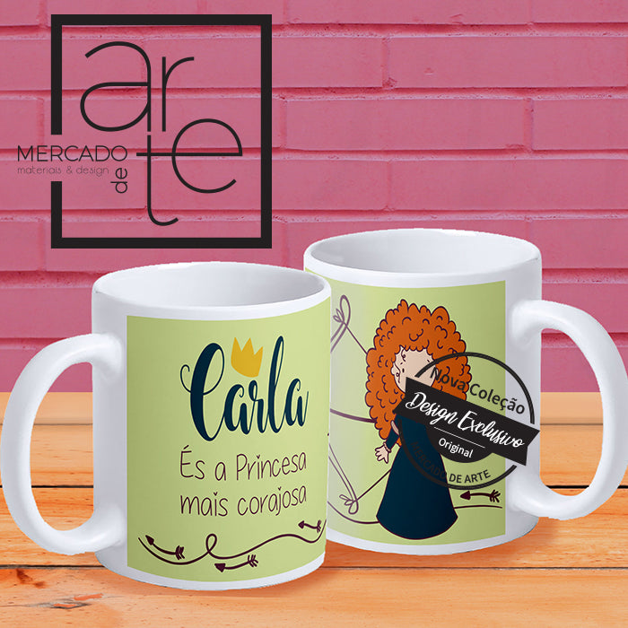 Caneca Branca " BRAVE"