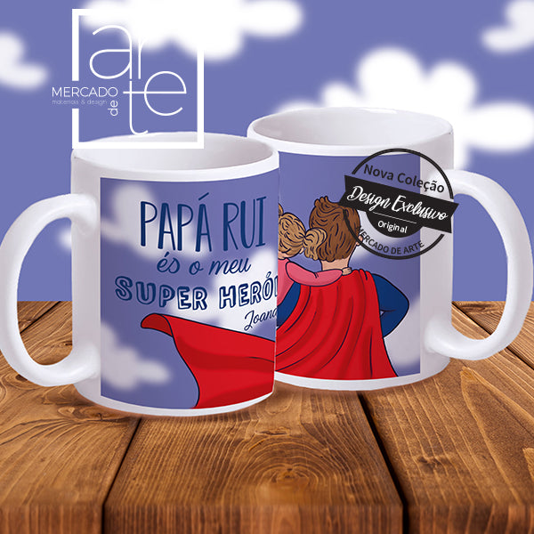 Caneca cerâmica " Papá és o meu super Herói"