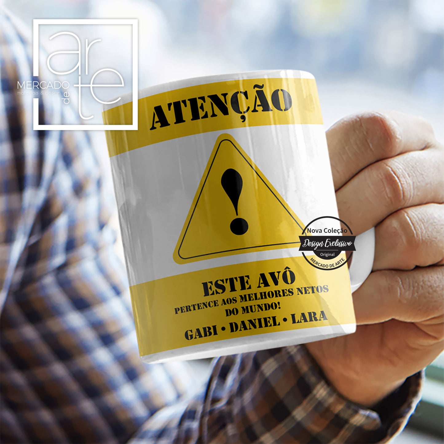T-shirt " Este avô pertence aos melhores netos ..."