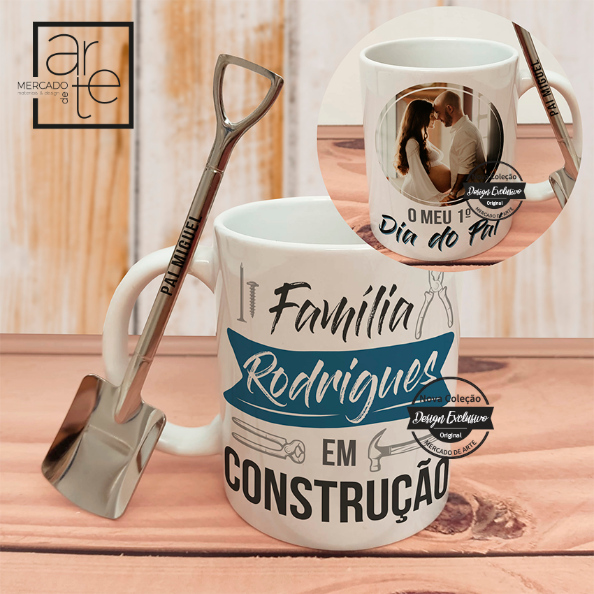 Caneca e/ou colher "Família em construção"