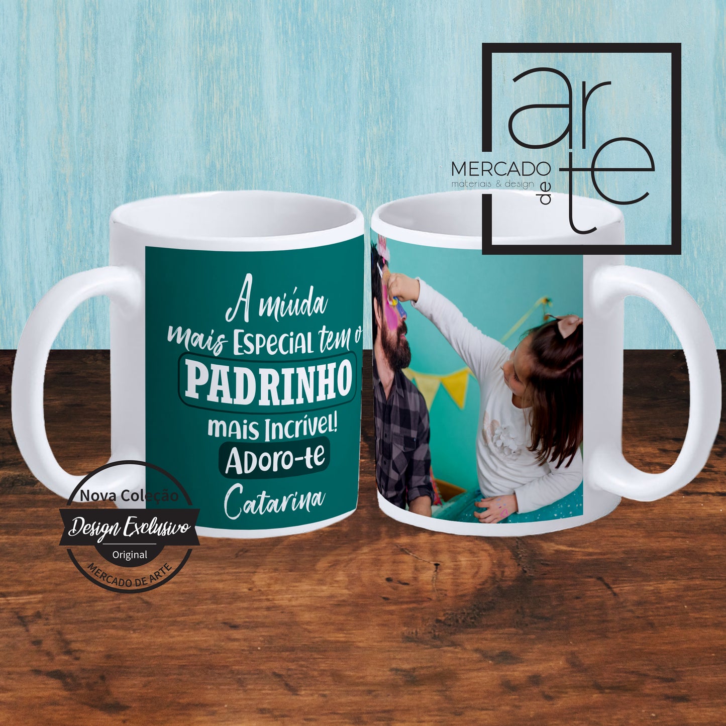 Caneca de cerâmica " A miúda mais especial tem o padrinho mais incrível"