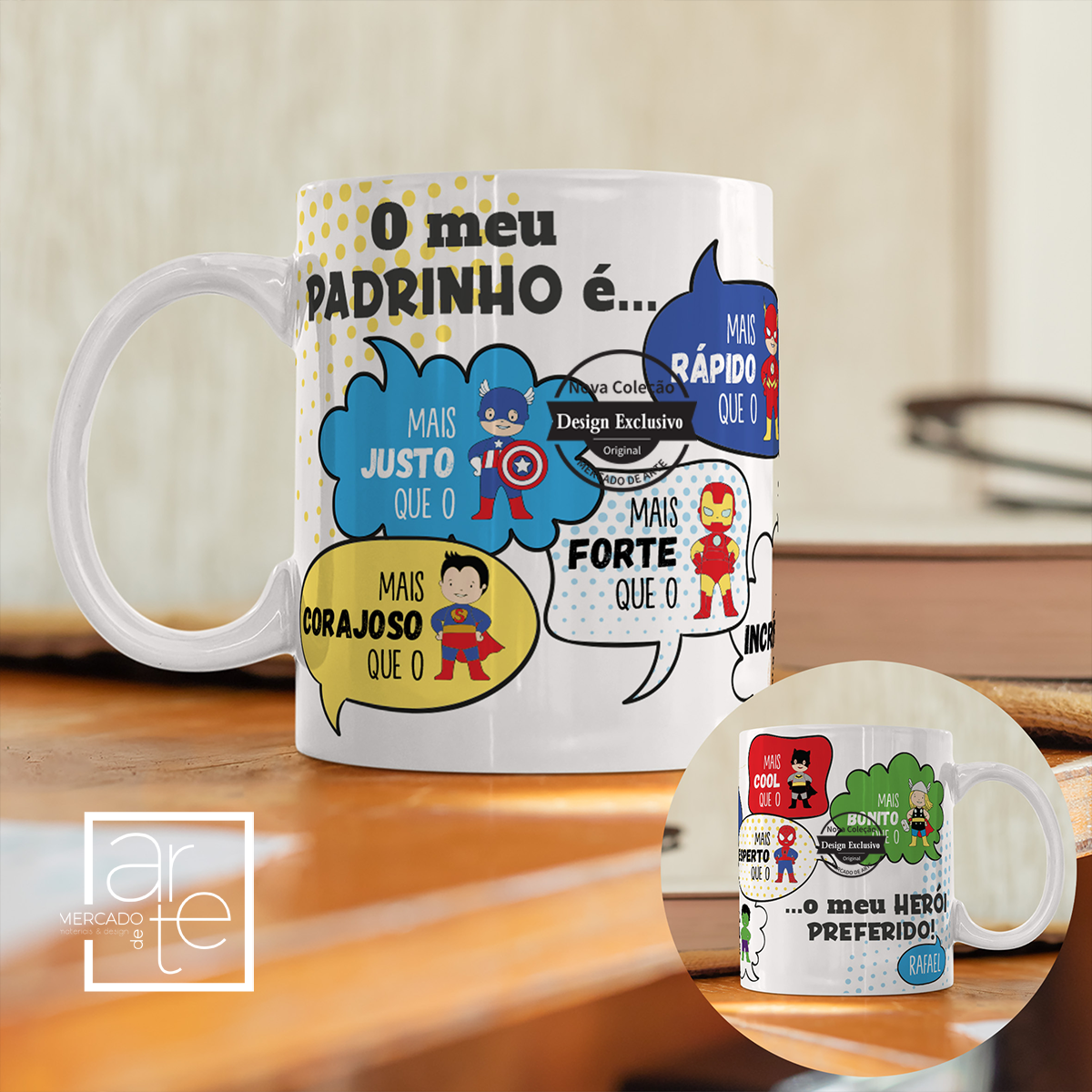 Caneca "O meu padrinho é..."