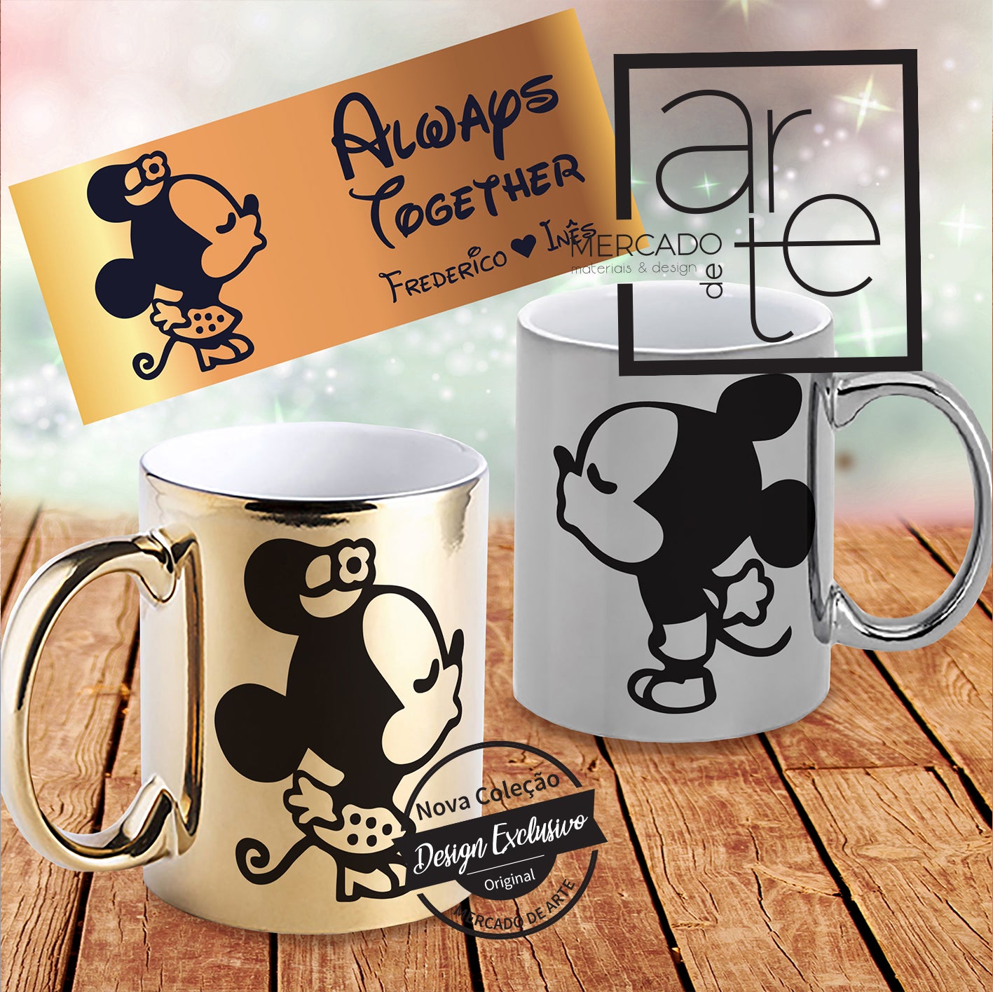 Canecas metalizadas, personalizáveis ao seu gosto