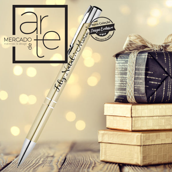 Esferográfica metal " Feliz Natal "