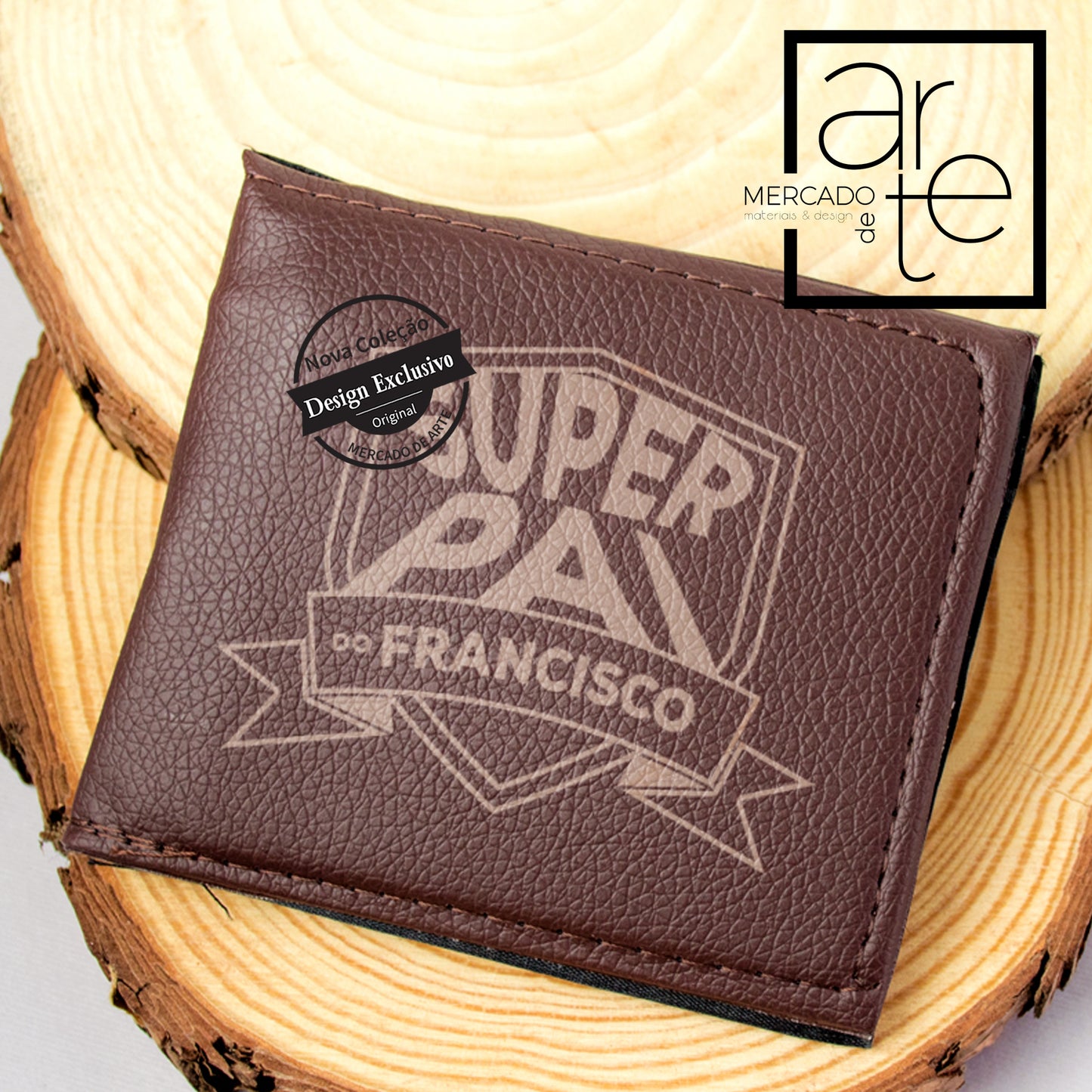 Carteira em napa "Super Pai"