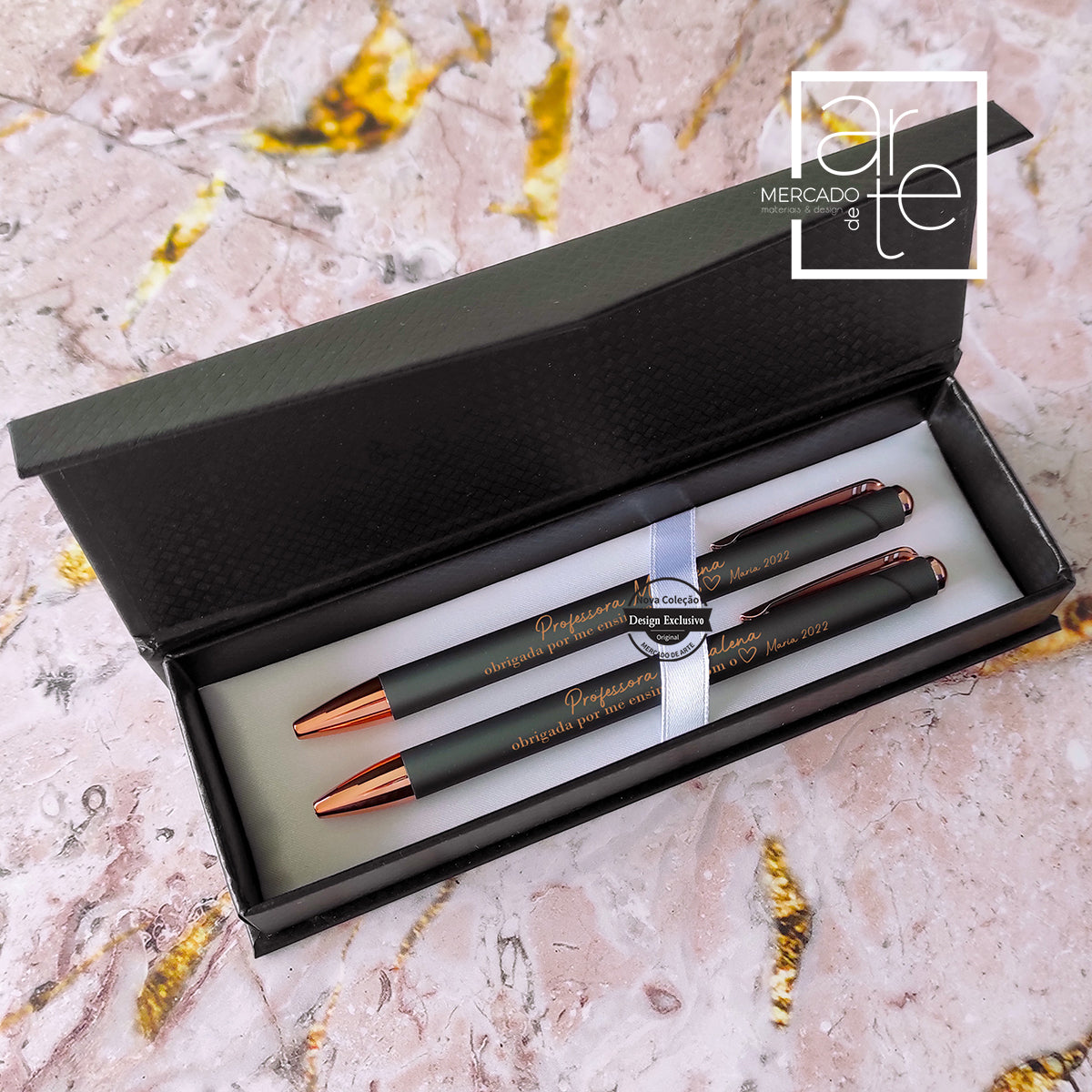 Conjunto caneta e lapiseira "Professora"