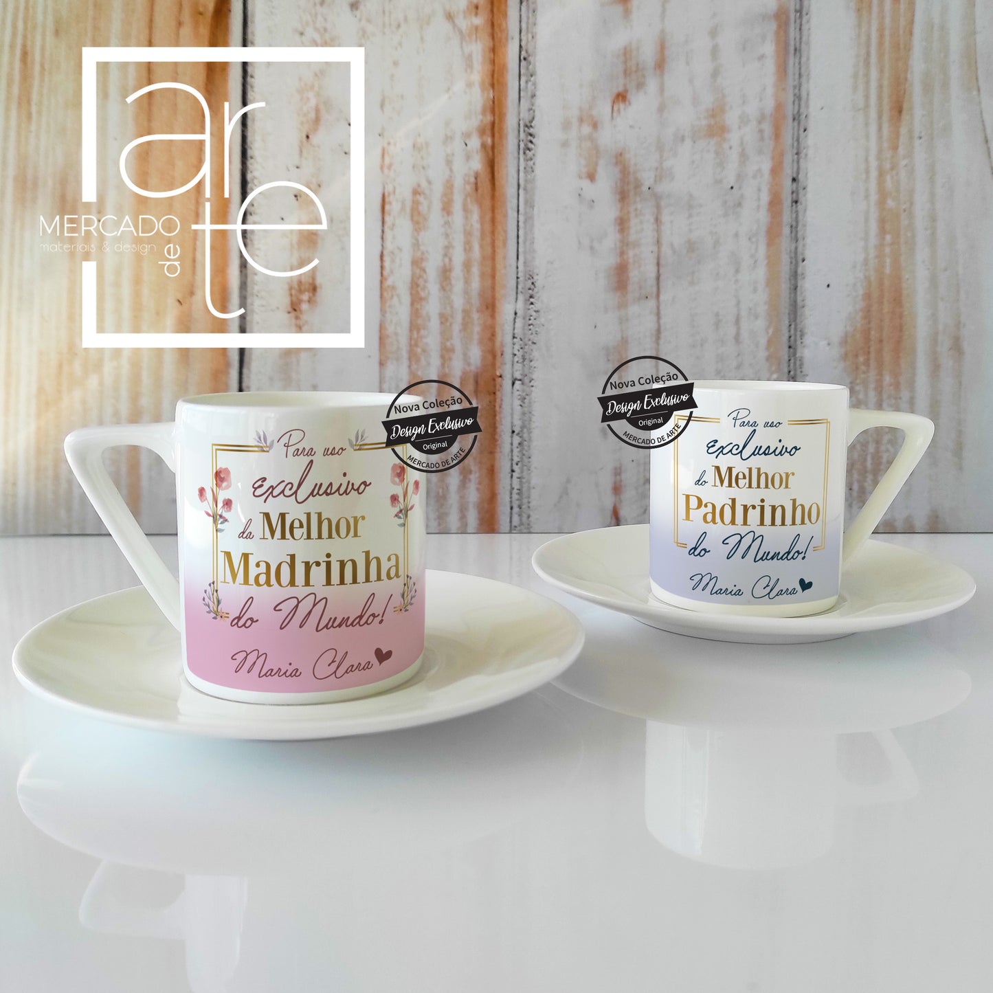 Chávena de café " Para uso exclusivo do melhor padrinho / madrinha do mundo"