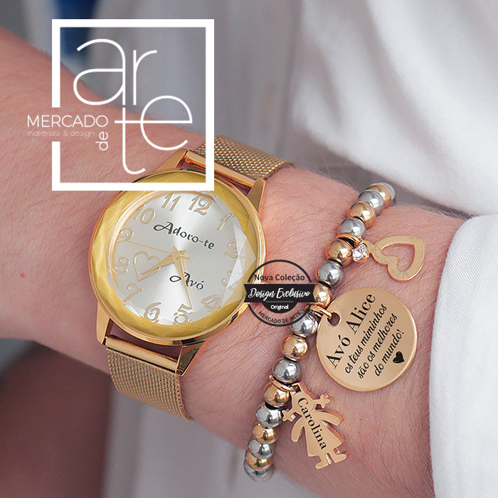 Relógio " Adoro-te Avó" e/ ou pulseira
