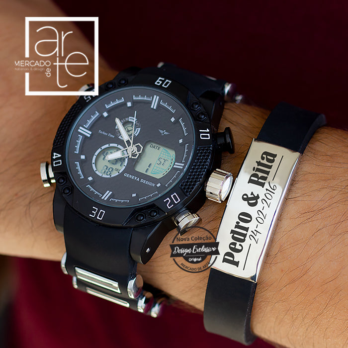 Relógio e / ou pulseira com nomes e data
