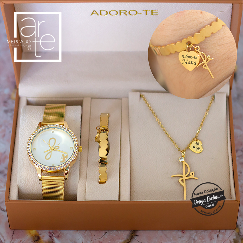 Conjunto fé " Adoro-te Mana"