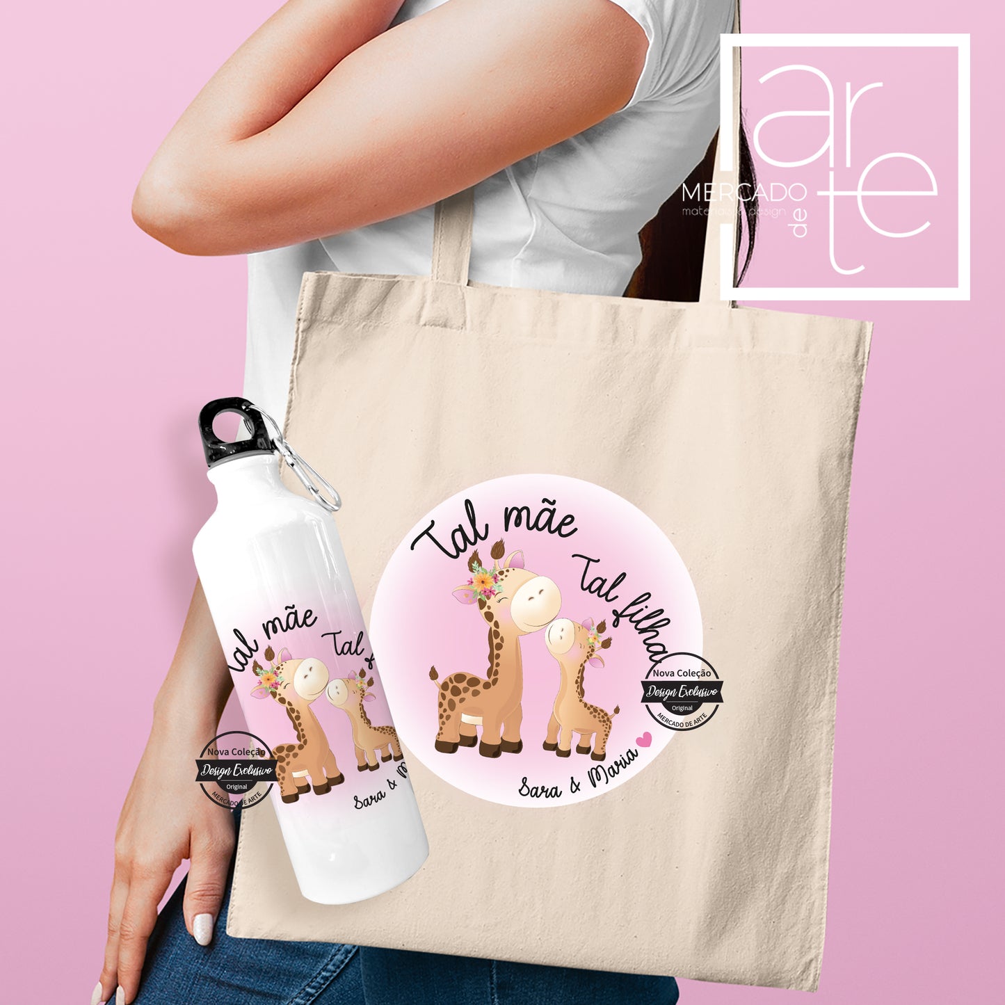 Saco e / ou garrafa " Tal mãe ... tal filha"