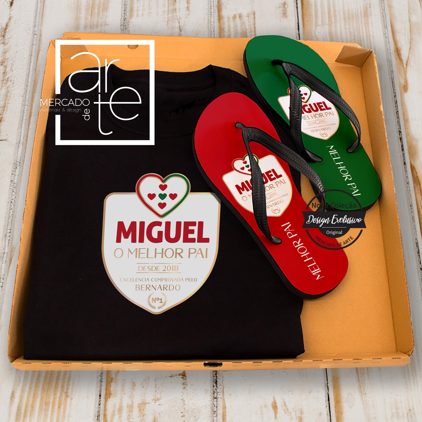 T-shirt e/ou chinelo " Melhor Pai "