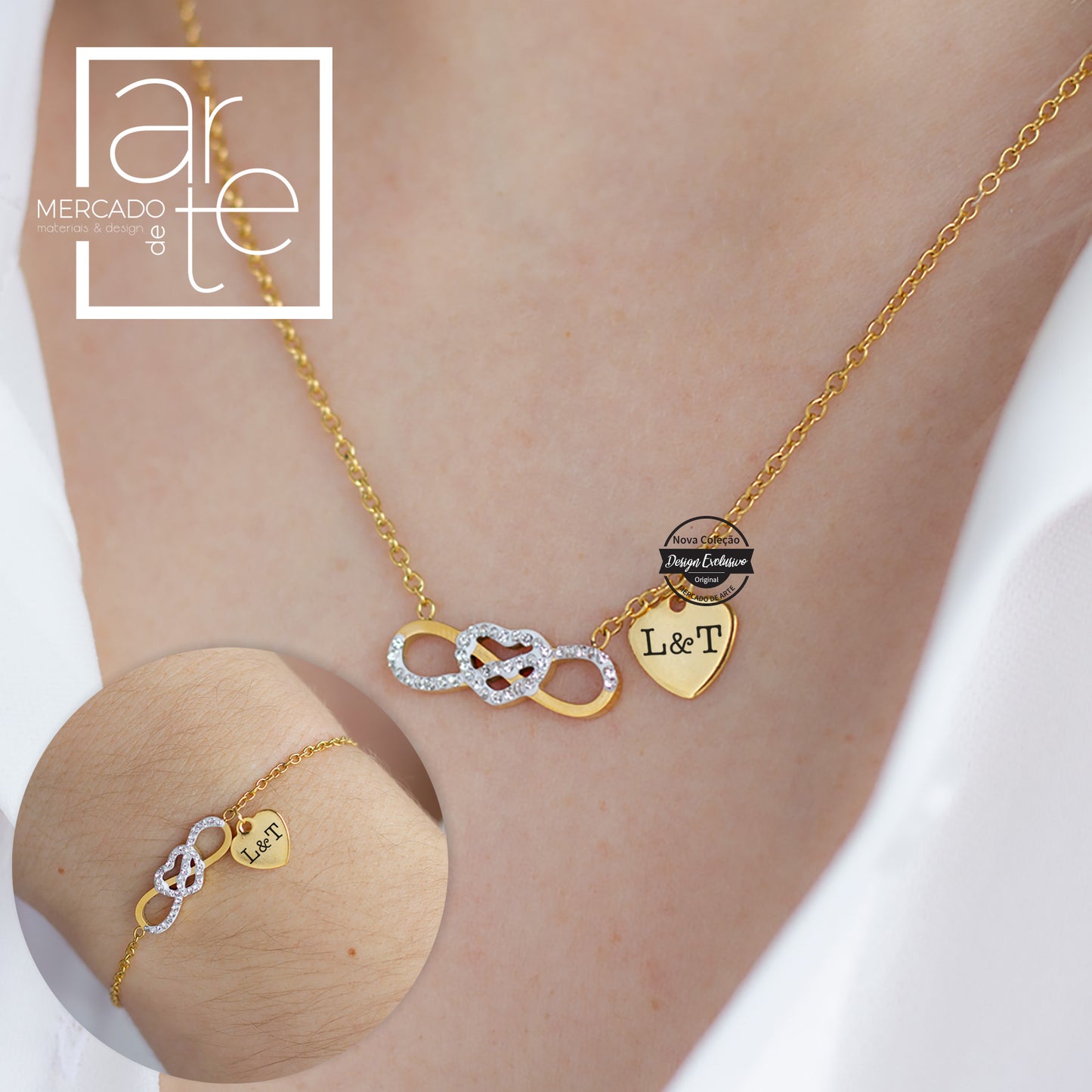 Fio e/ou pulseira " coração infinito "