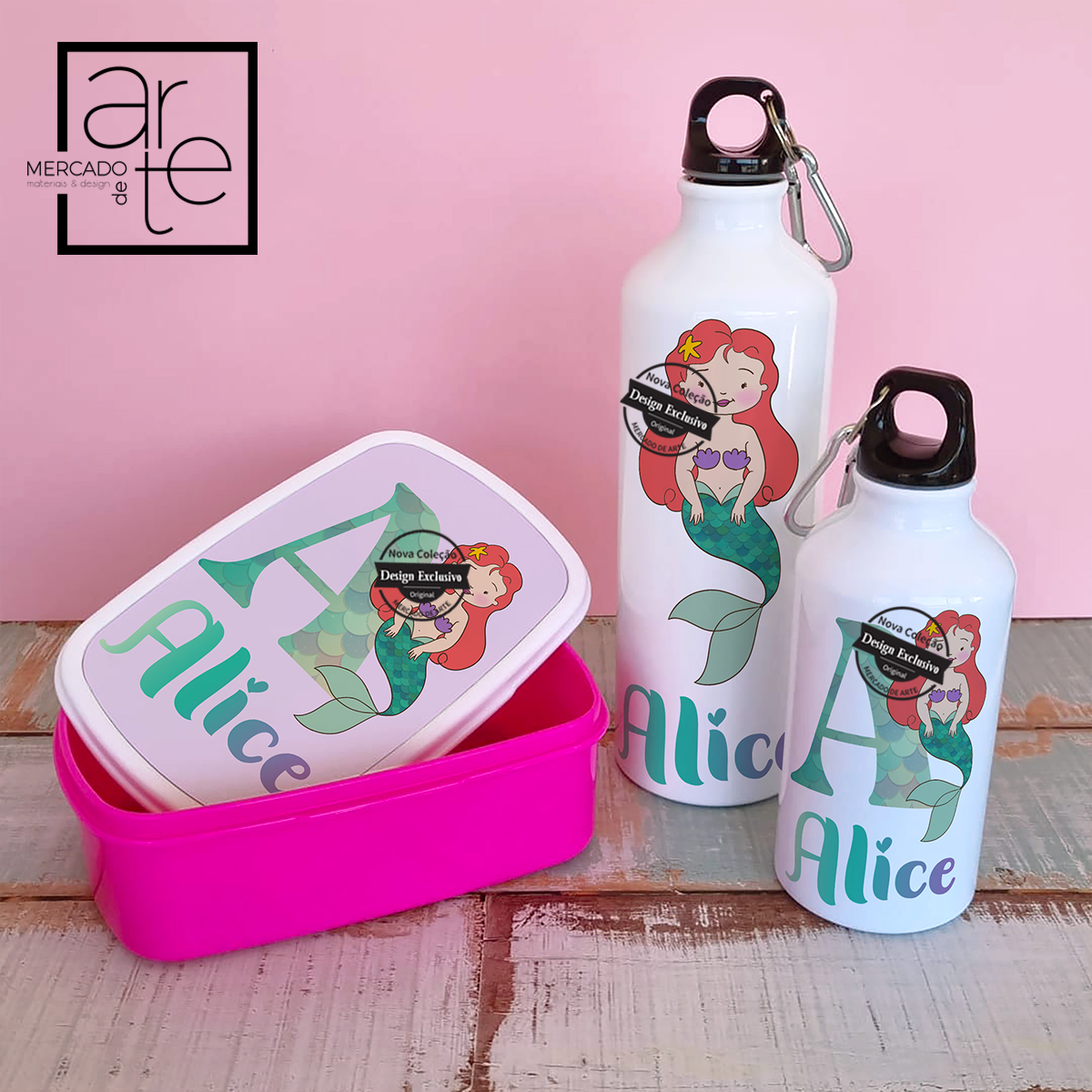 Caixa de lanche e/ou garrafa "Ariel"