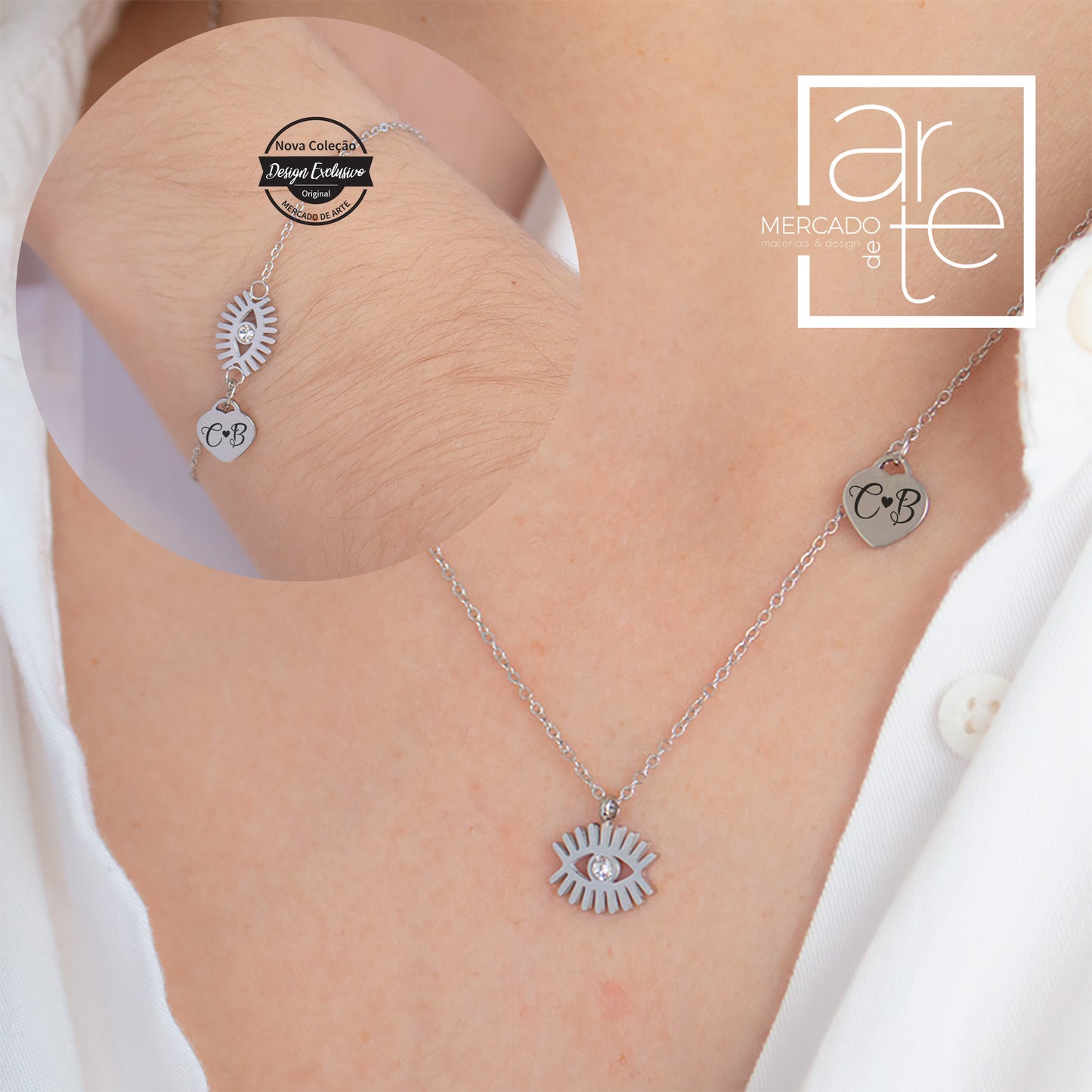 Fio " Olho turco com brilhante "