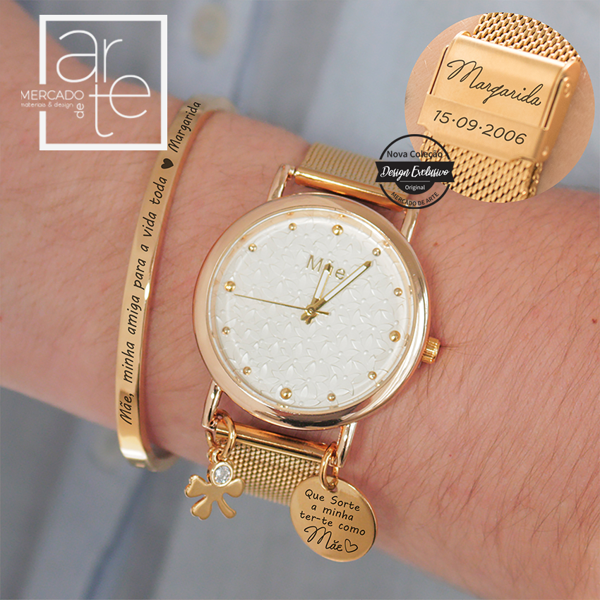 Relógio e/ou pulseira "Mãe, minha amiga para a vida toda"