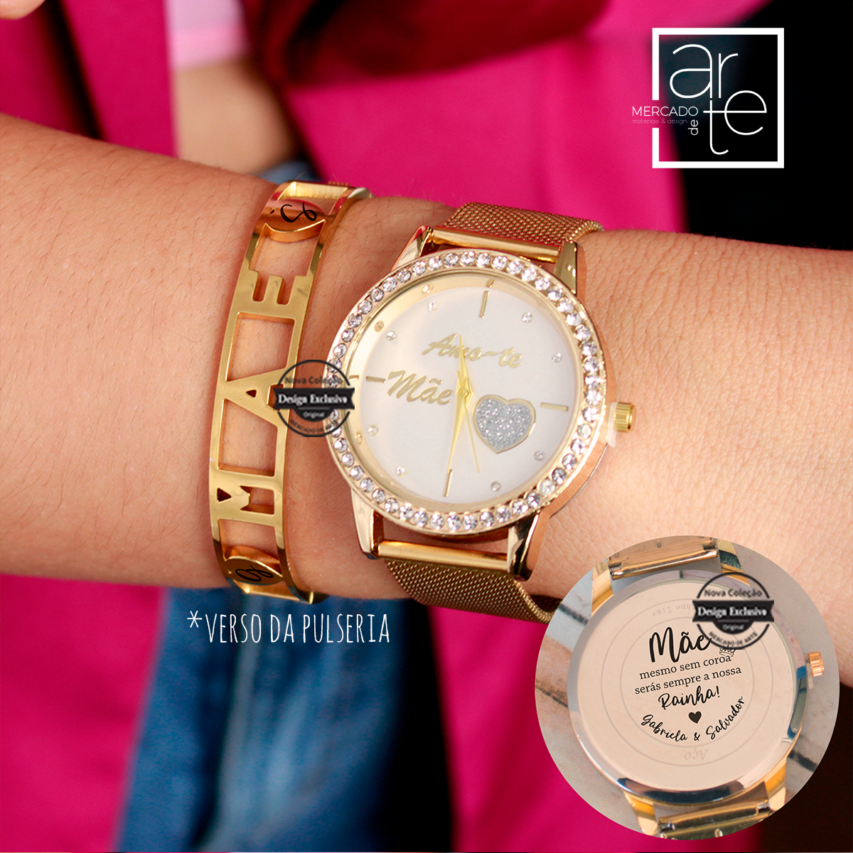 Relógio e/ou pulseira escrava "Mãe"