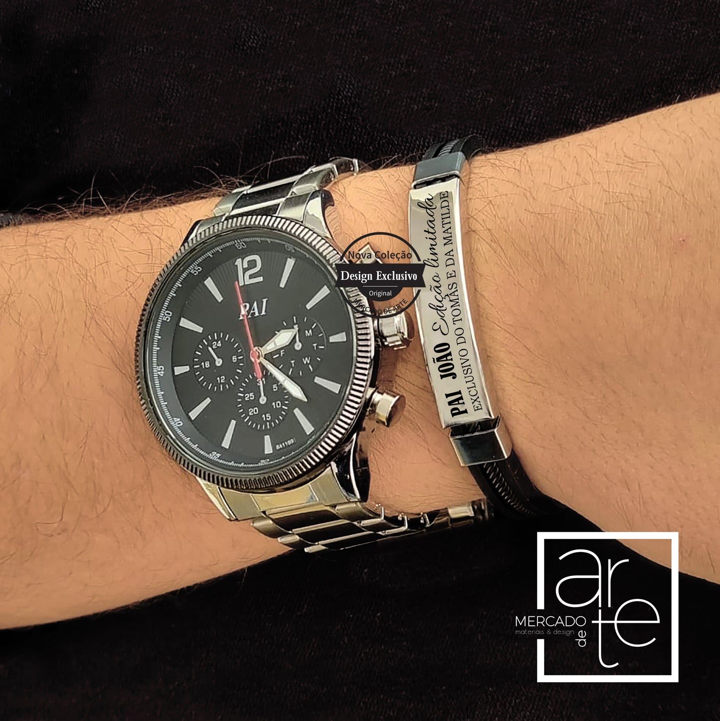 Relógio e/ ou pulseira " Pai, Edição limitada"