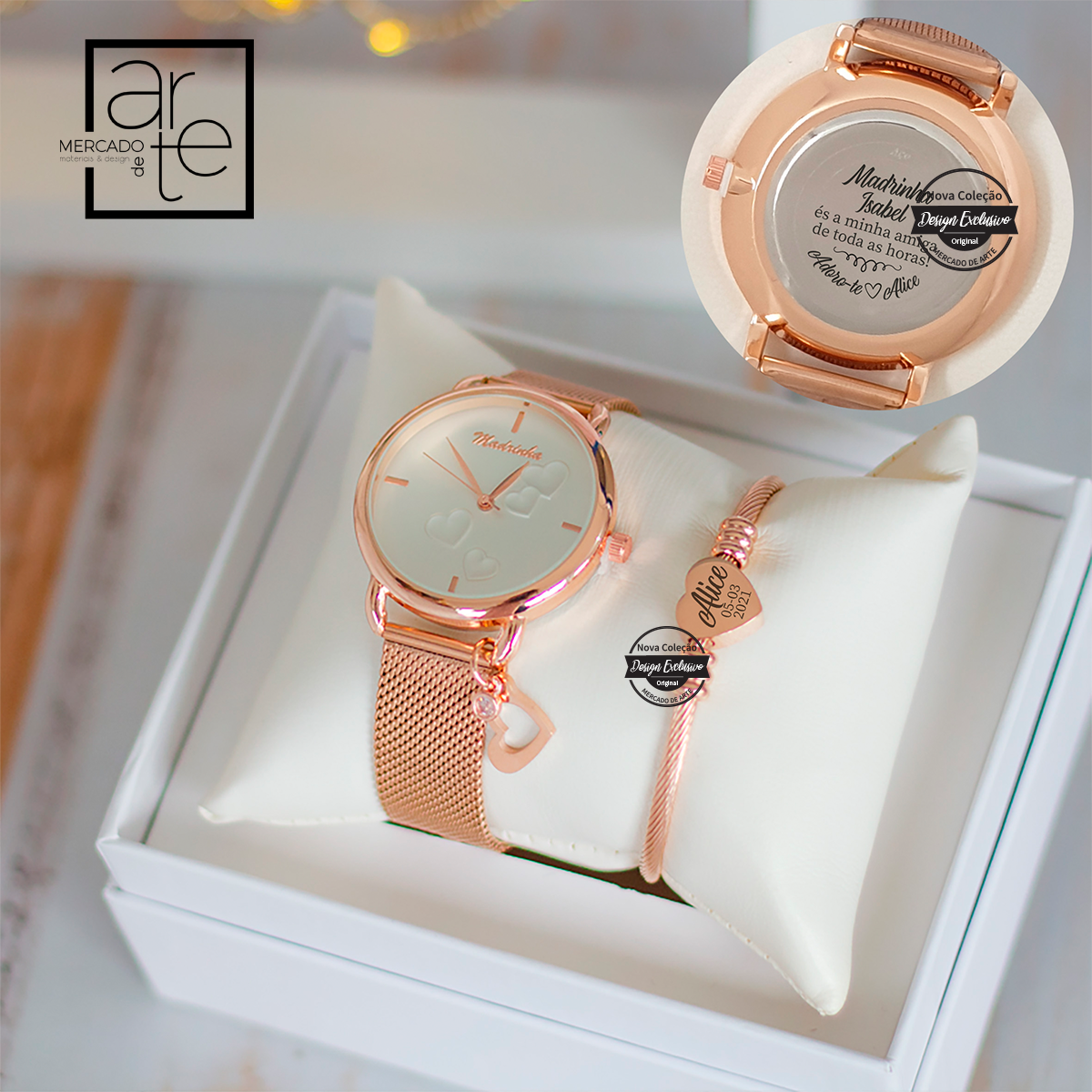 Relógio e/ ou pulseira "Madrinha"