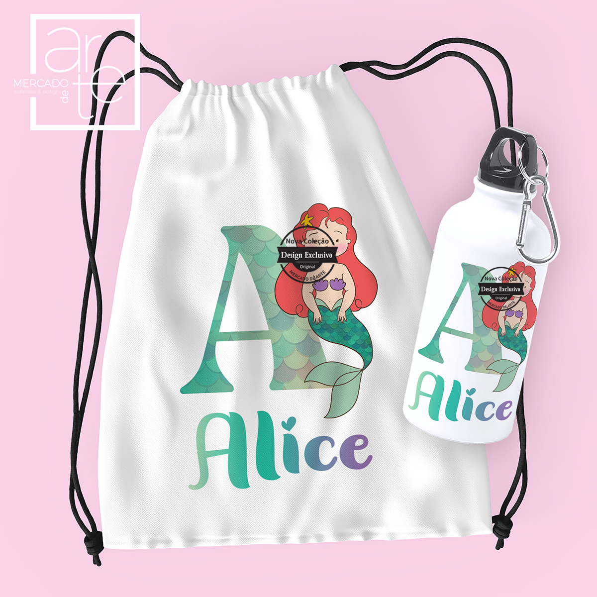 Garrafa e/ou mochila "Princesas"