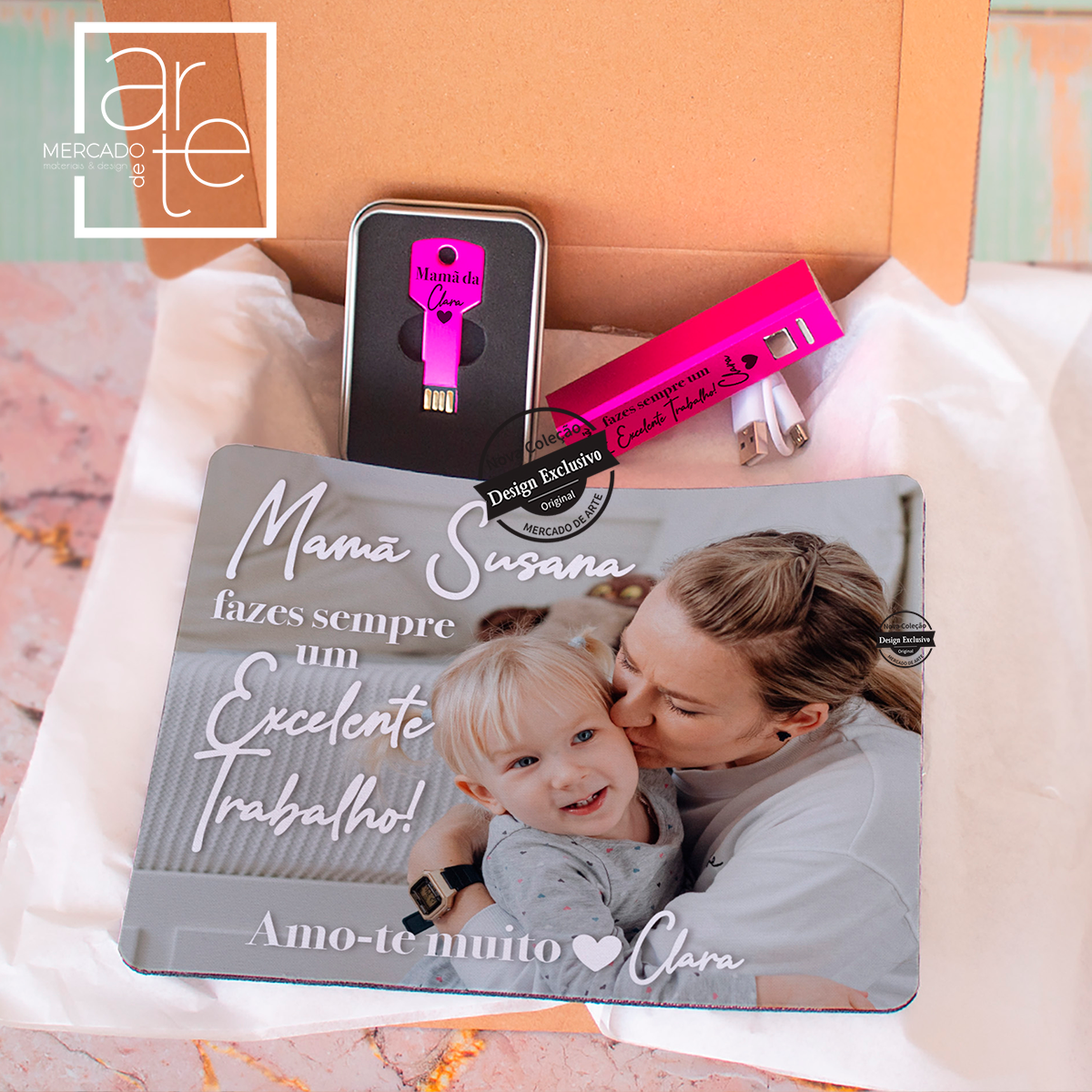 Conjunto "Mamã, fazes sempre um excelente trabalho"