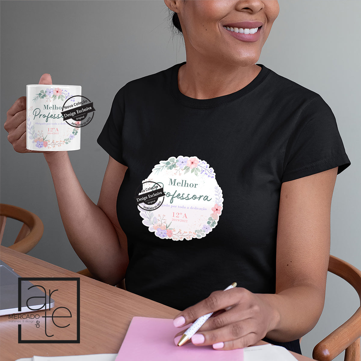 T-shirt e/ ou caneca "Melhor professora"