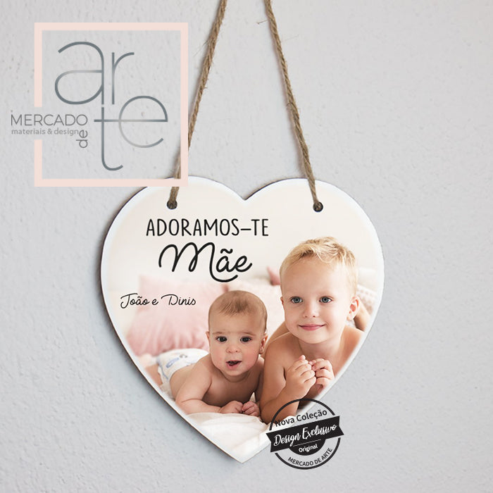 Quadro de madeira " Adoramos.te Mãe "