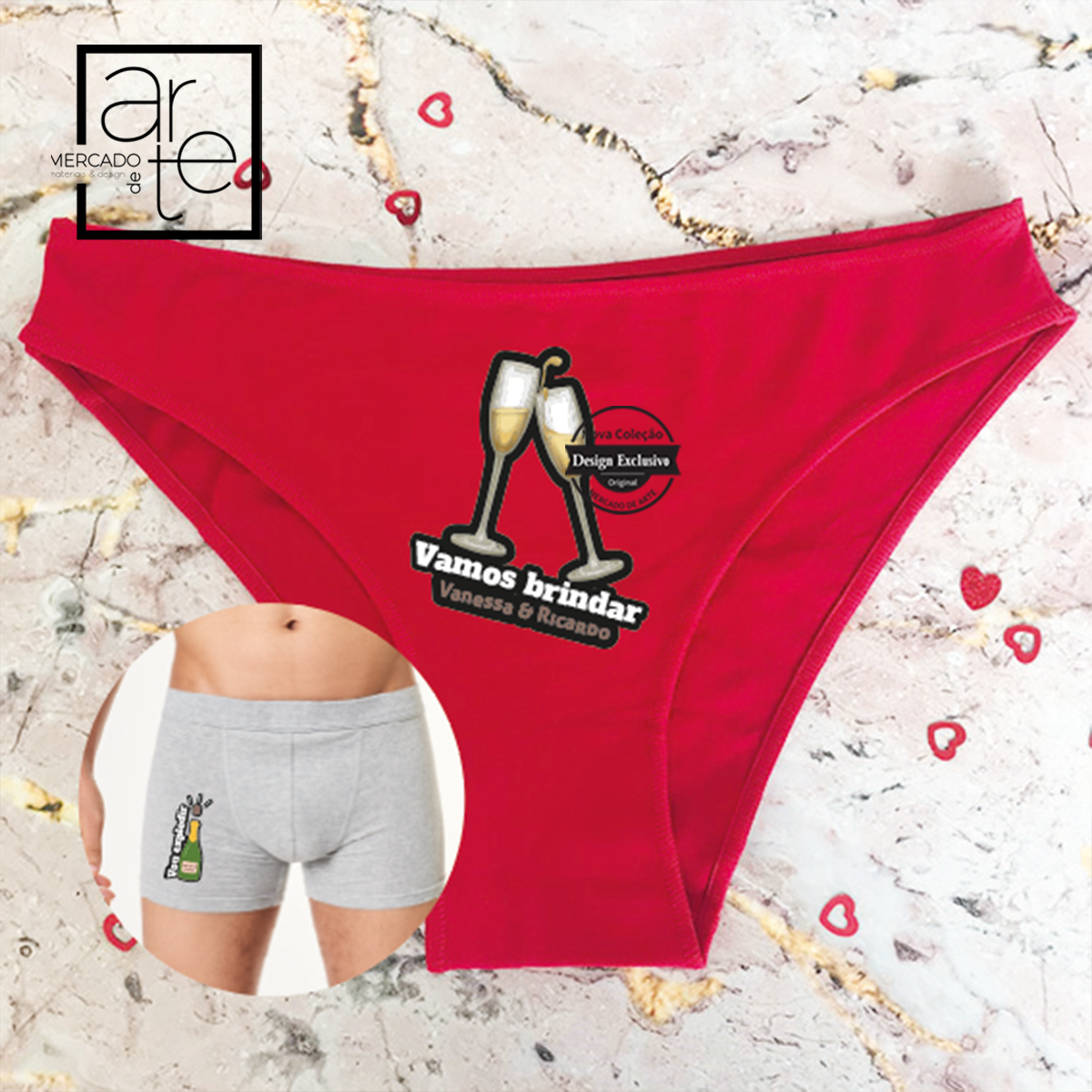 Boxer e/ou cueca "Brinde"