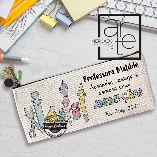 Estojo " Aprender contigo é uma animação "