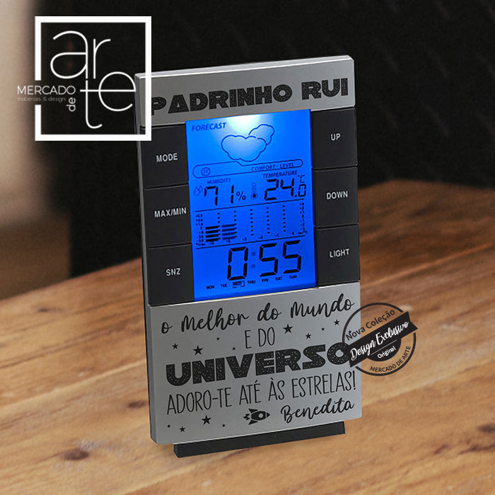 Estação digital" Padrinho... o melhor do mundo e do universo, adoro-te até às estrelas"