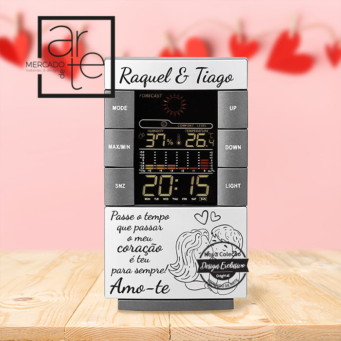 Estação digital " Passe o tempo que passar o meu coração é teu para sempre"