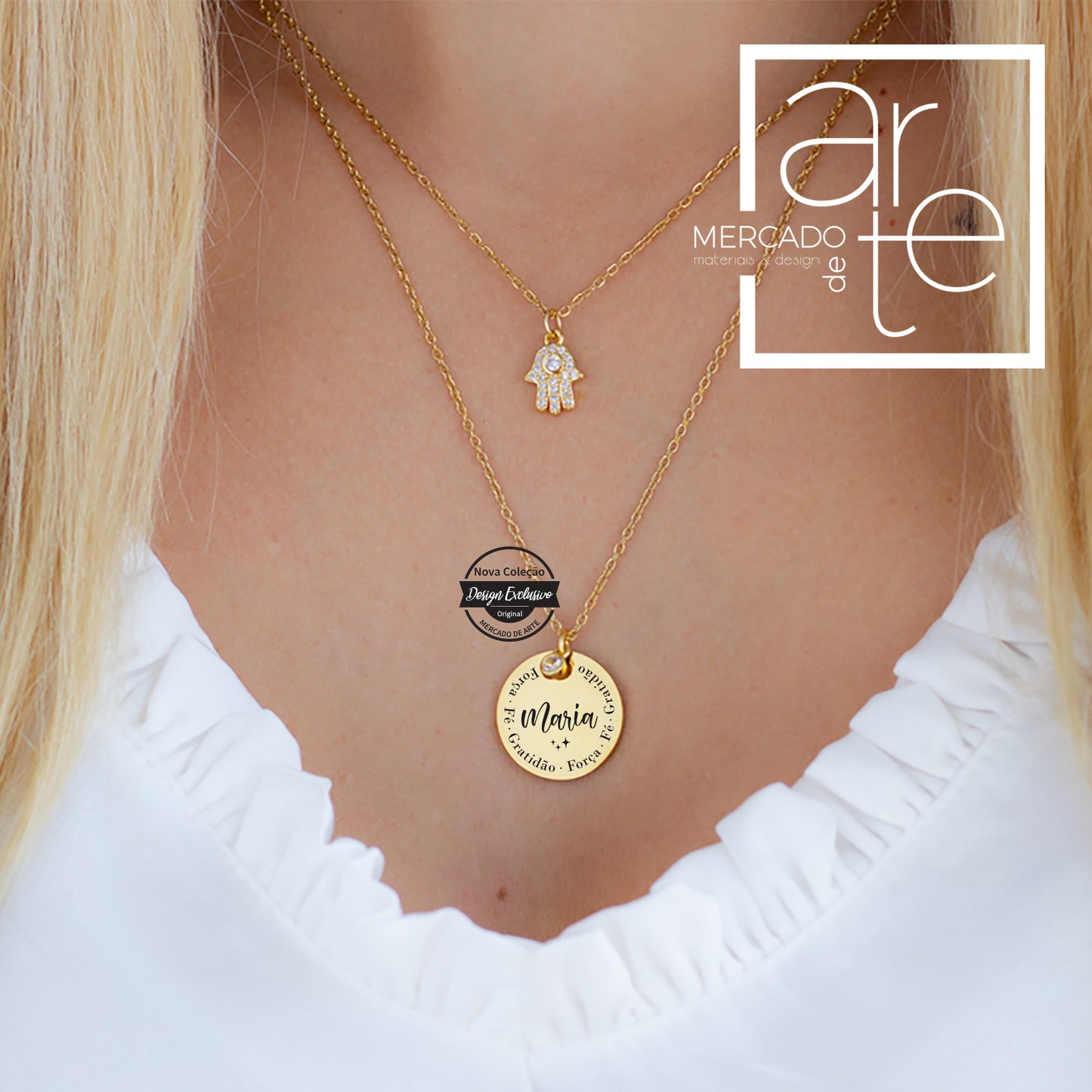 Fio duplo " Mão de Fátima "