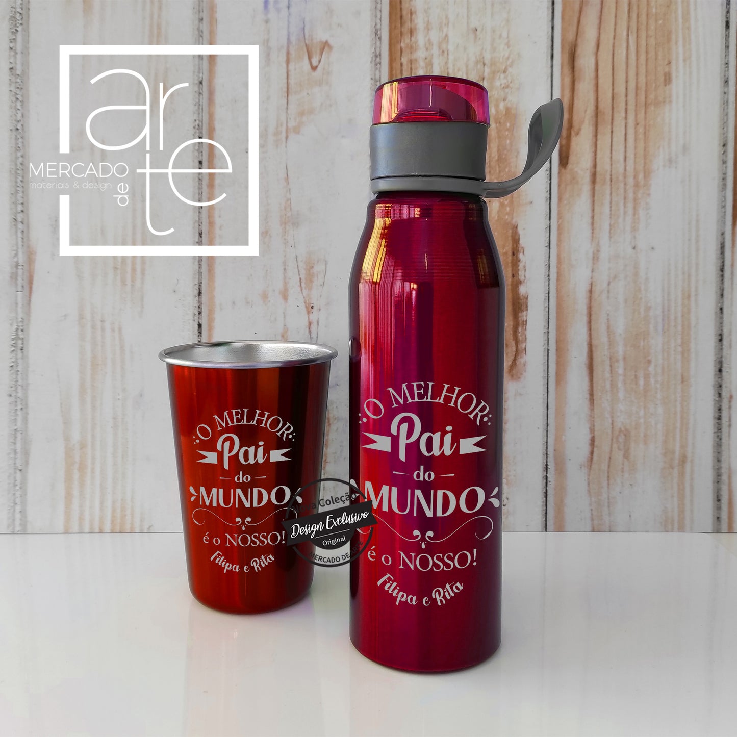 Garrafa 700 ml " o melhor pai "