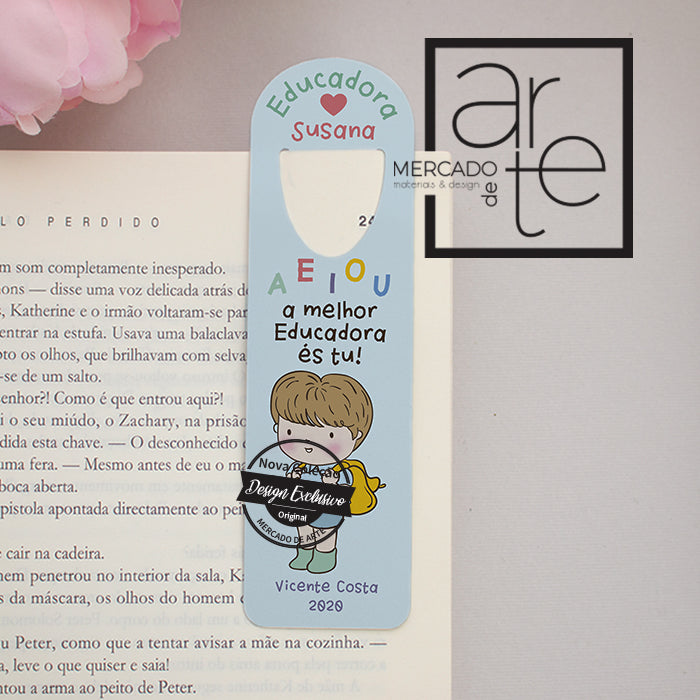 Marcador de livros " a,e,i,o,u"